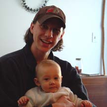 My niece and her father.  He calls her 'monkey', with supposed affection.