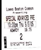 Special Preview Screening ticket stub