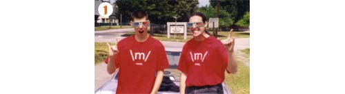 The traditional 'Ben and Pete RAWK!' photo