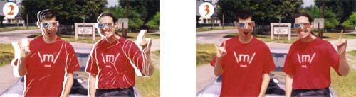 The alteration of the image, and the first stage completed