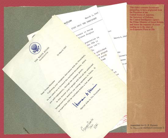 Dear Prime Minister, following your telephone discussion with the President, he has asked me to forward the enclosed documents...