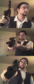 Photostrip of Ben and a Blaster