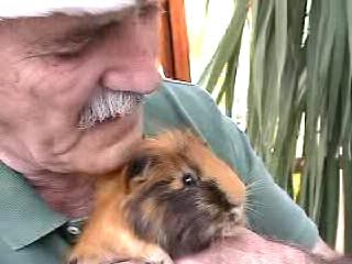 John Cleese and Batman the guinea pig