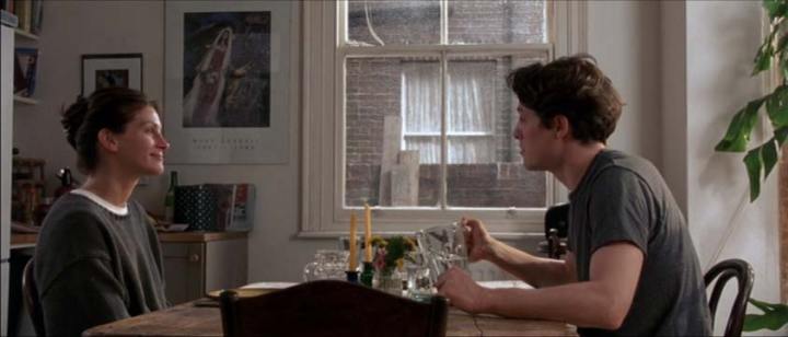 Julia Roberts, Chagall, and Hugh Grant in Notting Hill