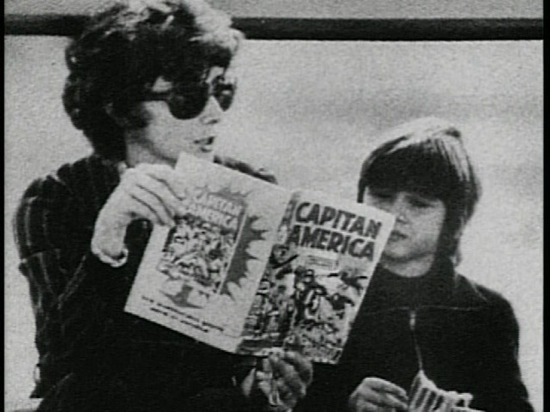 Audrey Hepburn reading Captain America