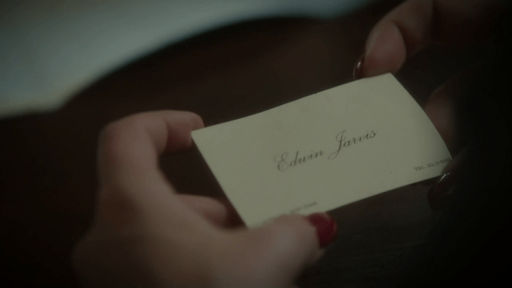 Edwin Jarvis' calling card in Agent Carter Edwin Jarvis' calling card in Agent Carter