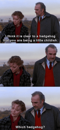 Clear to a hedgehog...