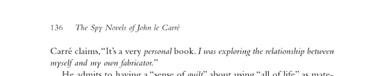 'It's a very personal book.  I was exploring the relationship between myself and my own fabricator.'