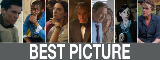 Oscars 2018: Dunkirk, Get Out, Lady Bird, Phantom Thread, The Post, The Shape of Water, Three Billboards...
