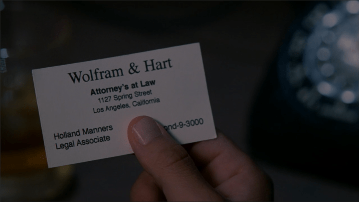 Associate Counsel Holland Manners of Wolfram & Hart in Angel Associate Counsel Holland Manners of Wolfram & Hart in Angel