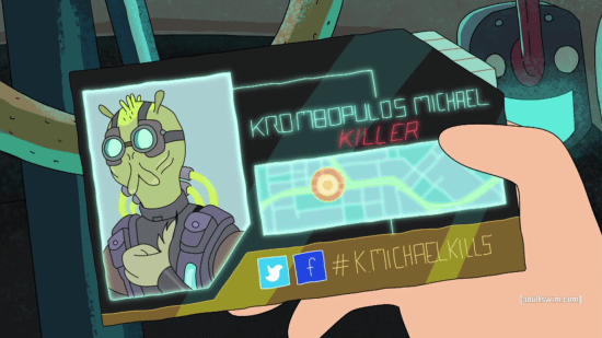 Krombopulos Michael in Rick and Morty #KMICHAELKILLS