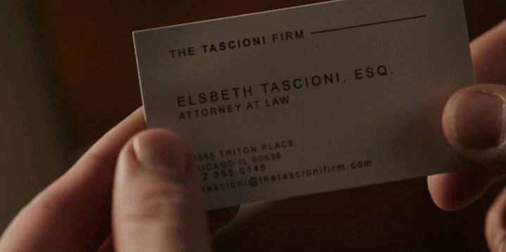 Elsbeth Tascioni, Esq. of the Tascioni Firm in The Good Fight Elsbeth Tascioni, Esq. of the Tascioni Firm in The Good Fight