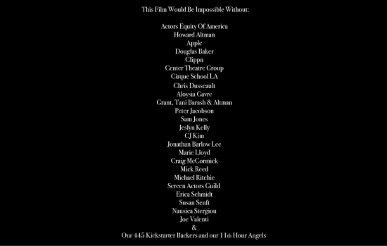 CIRCUS KID -- Kickstarter Credit CIRCUS KID -- Kickstarter Credit