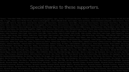 CON MAN -- Kickstarter credits