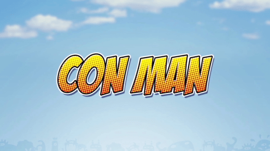 CON MAN -- title card