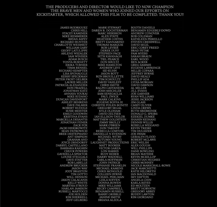 MISERY LOVES COMEDY -- Kickstarter Credit