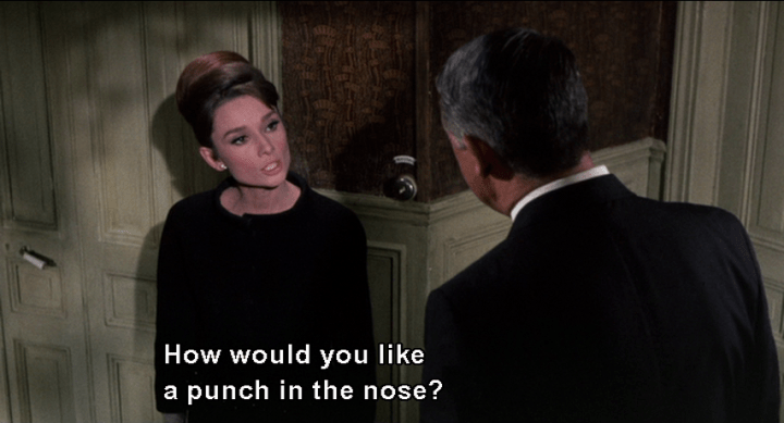 CHARADE: How would you like a punch in the mouth? CHARADE: How would you like a punch in the mouth?