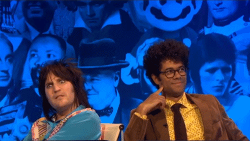 Noel Fielding and Richard Ayoade in the Big Fat Quiz of the Year 2016