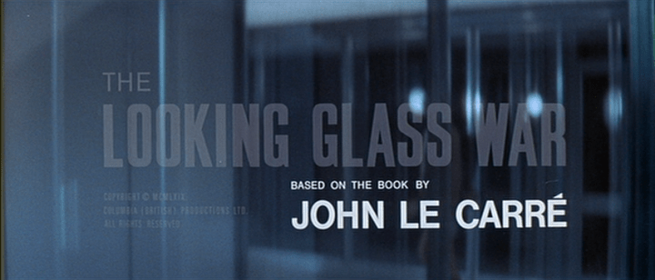 The title and credit card for The Looking Glass War by John le Carré